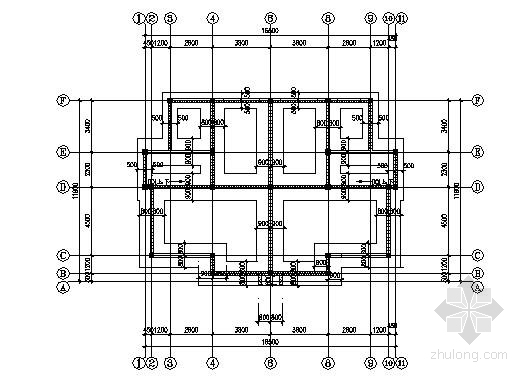 三层新中式联排别墅建筑图资料下载-三层砖混联排别墅结构施工图（含建筑图）