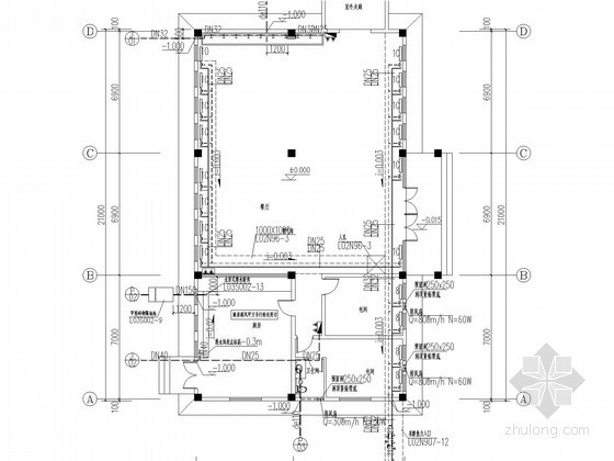 青岛某餐厅施工图资料下载-[济南]餐厅水暖设计施工图