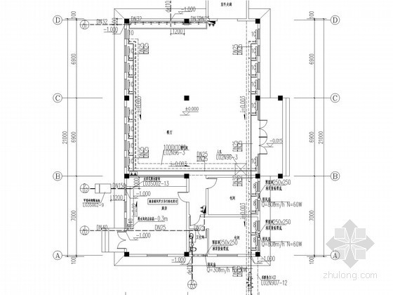 餐厅设计施工图su资料下载-[济南]餐厅水暖设计施工图