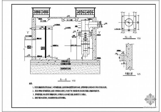 泵站建筑结构资料下载-某32寸泵站结构设计图(含计算书)