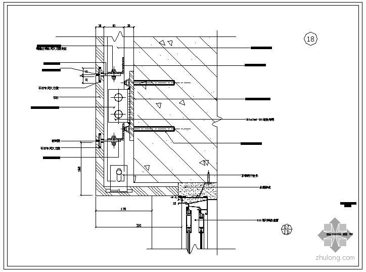 某石材幕墙节点构造详图