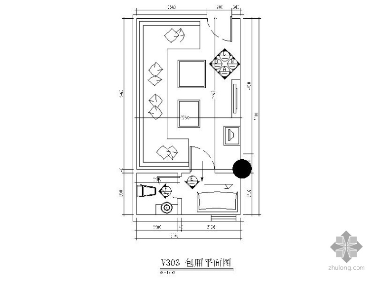 酒吧烧烤装修风格资料下载-酒吧包间装修图1