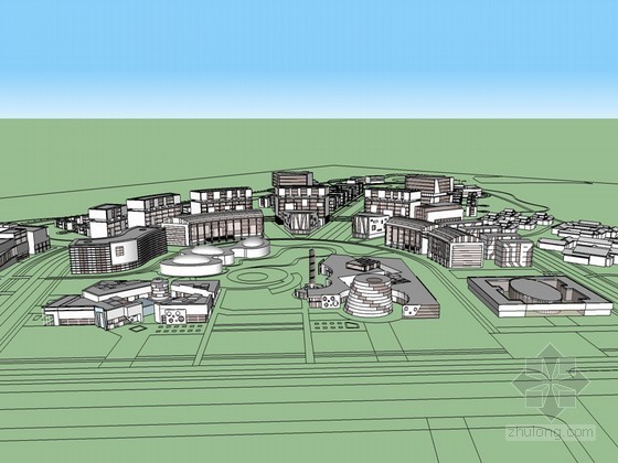 科技园大楼SketchUp模型下载-科技园大楼 