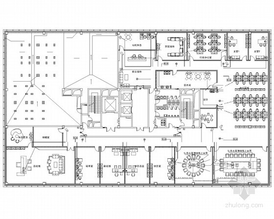 [河北]高新技术产业园办公楼装修工程强弱电施工图（新照明）-9#弱电平面图 