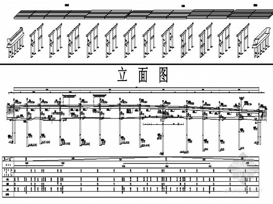市政大桥及匝道桥形象进度图(cad立面)