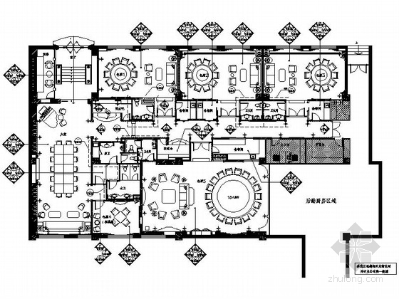红酒会所平面图资料下载-[上海]某豪华红酒会所室内装修施工图