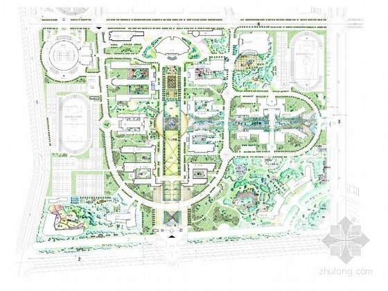 校园庭院设计方案模板资料下载-[杭州]校园景观设计方案
