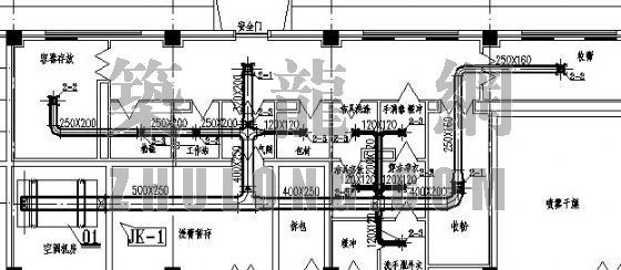 暖通模块图资料下载-某药厂提取车间暖通图