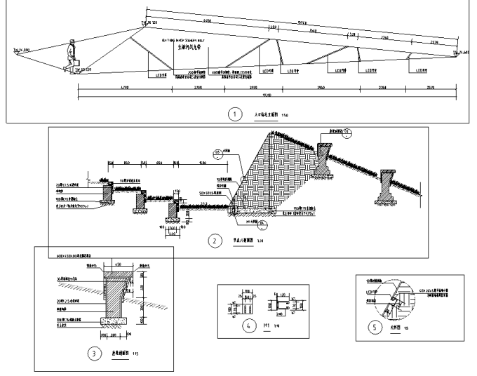 [湖南]“城市双修”生态海绵建设标杆示范区城市河道景观设计全套施工图（附实景图）-入口标识设计详图