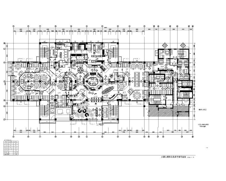 火宴山·北京大悦城店施工图+效果图-平面布置图