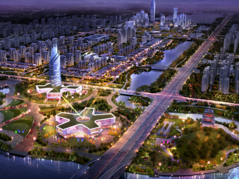 城市设计中心轴资料下载-[河南]濮阳市商务中心及周边地块城市景观规划设计