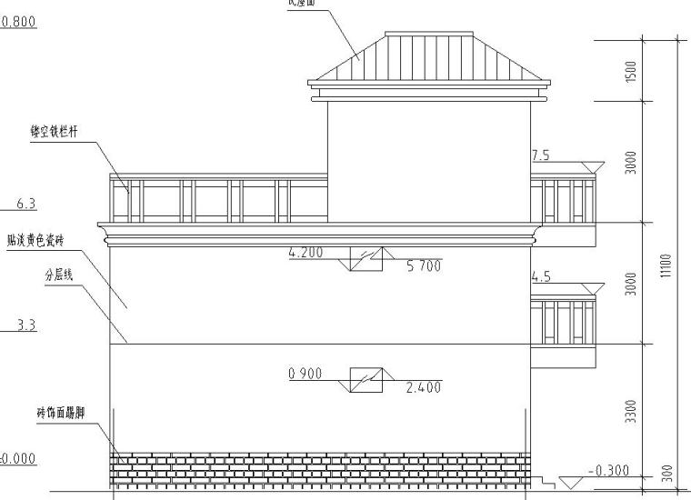 农村砖混二层半别墅资料下载-半框架半砖混结构独栋别墅建筑施工图设计