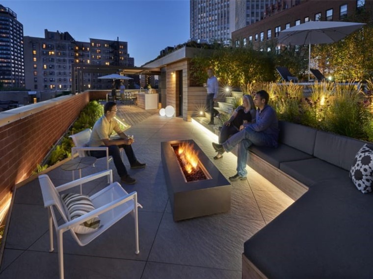 屋顶餐厅花园CAD资料下载-美国屋顶的院子