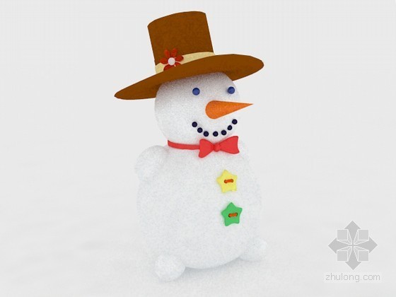 圣诞雪人3d模型下载资料下载-圣诞雪人