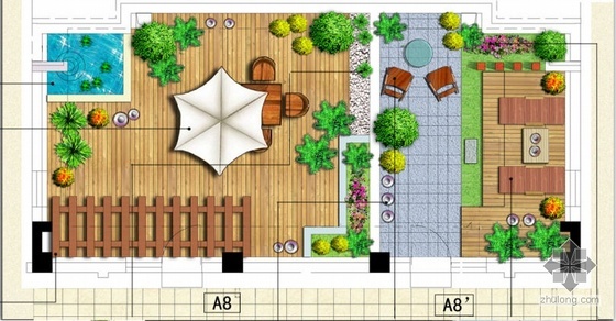 露台花园设计方案资料下载-住宅露台景观设计方案