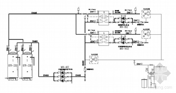 水地暖系统图资料下载-某会所锅炉房系统图