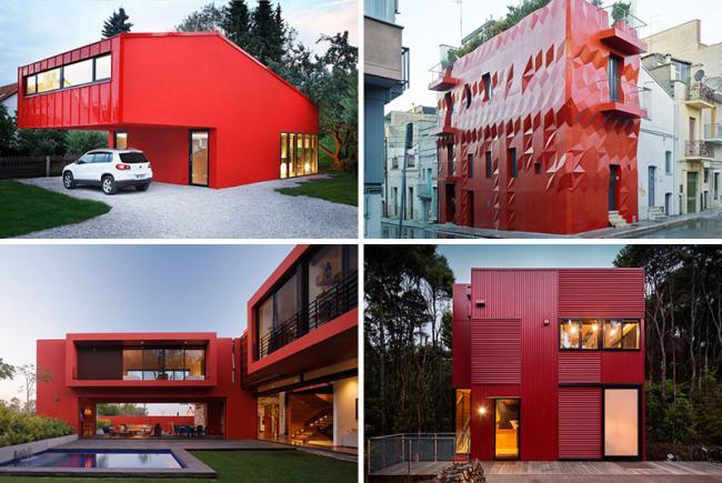 住宅建筑纸资料下载-彰显个性的11座红色住宅与建筑设计