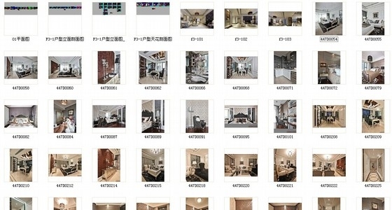 [南宁]高层住宅奢华欧式四居室装修图（含效果实景）-资料图纸总缩略图 
