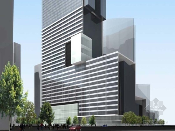 广州高层商业综合办公楼资料下载-[广州]某商业综合楼设计方案文本（188.0米）