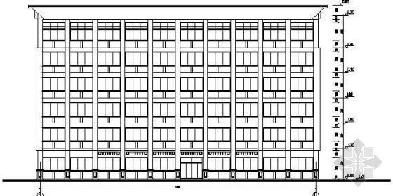 六层小区建筑结构图资料下载-某六层框架办公楼建筑结构图纸