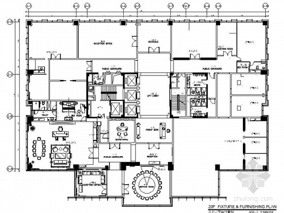 现代办公室设计CAD资料下载-精品现代办公室室内装修施工图