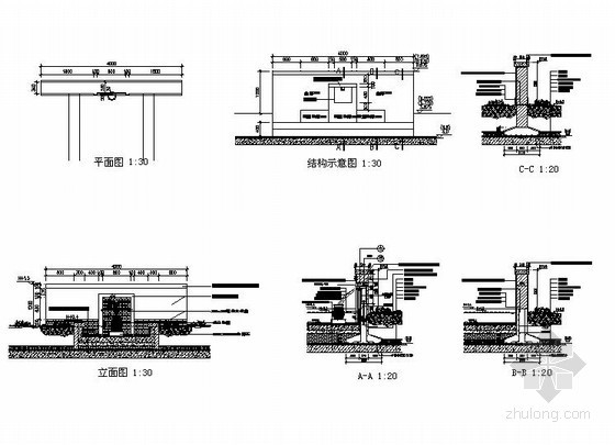 文化景墙图片资料下载-文化砖景墙施工详图