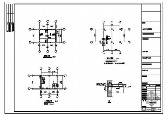 简易彩钢房结构图资料下载-某小区门卫房结构图