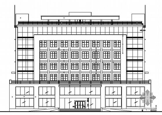 七层办公楼建筑设计施工图资料下载-某七层政府办公楼建筑施工图