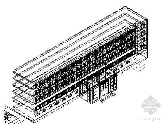 室内模型CAD三维模型资料下载-信用社CAD三维模型