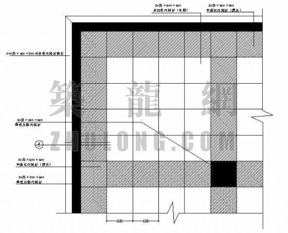 园路平面铺装图2资料下载-荷泽市某广场园路铺装详图