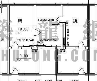 平房住宅图资料下载-两排平房土暖气设计