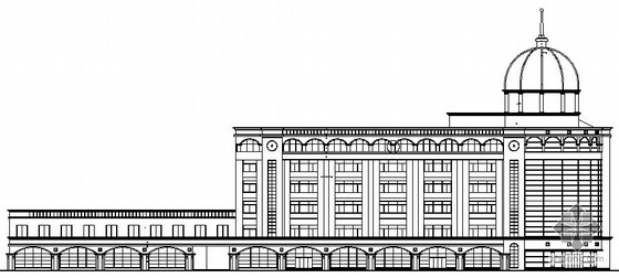 2层办公综合楼建筑施工图资料下载-某六层餐饮商场办公综合楼建筑施工图