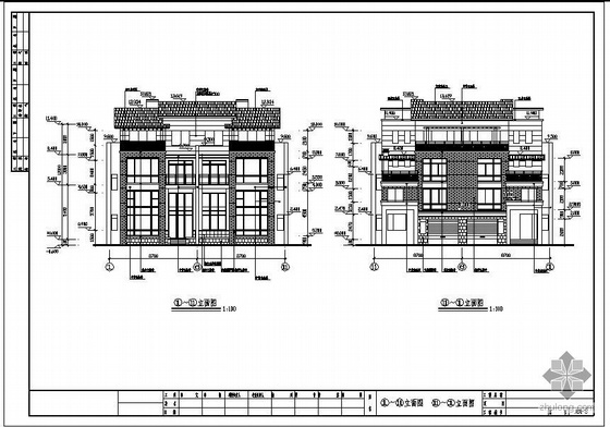 异形多层建筑资料下载-某三层异形柱框架别墅建筑结构设计图