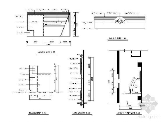 logo墙su模型资料下载-现代接待台LOGO墙设计详图