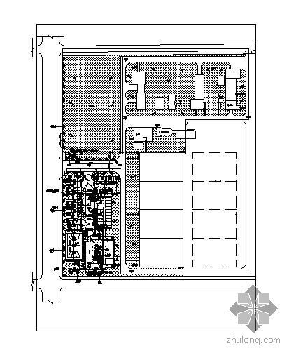 污水厂设计三级处理资料下载-某污水厂绿化设计图纸