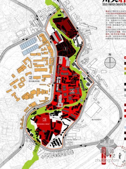大学校园规划山地资料下载-重庆某大学学生城市道路规划作品