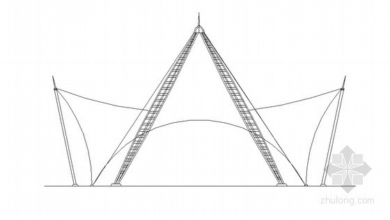 张拉膜景观图片资料下载-张拉膜结构设计施工详图