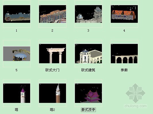 小品3D模型资料下载-西洋建筑