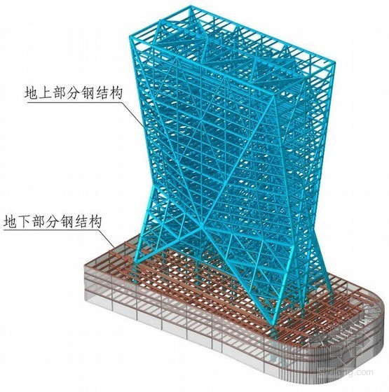 钢结构三维cad图资料下载-[浙江]银行办公楼主体钢结构安装施工方案（三维效果图）