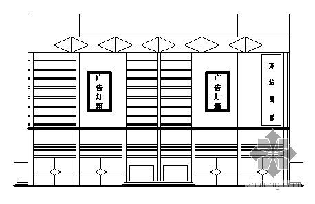 商场结构建筑施工图纸资料下载-某五层钢结构商场建筑施工图（学生作业）