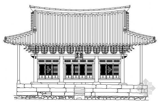 仿古建筑小型寺庙施工图资料下载-某市仿古建筑方案图