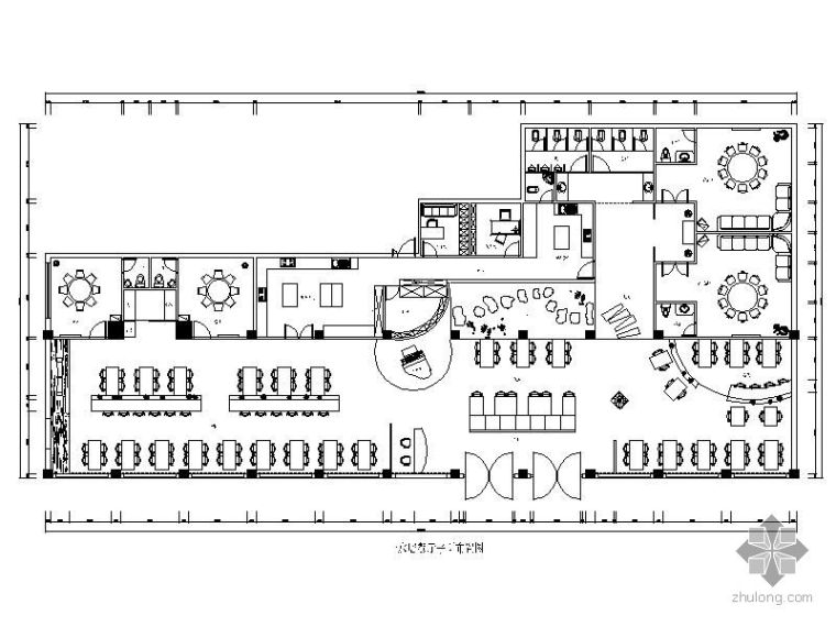 中西餐厅CAD资料下载-中西餐厅平面图