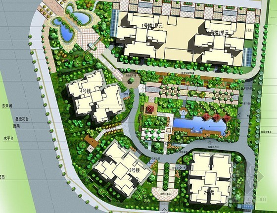 四川居住区绿化设计资料下载-[四川]居住区景观概念设计方案