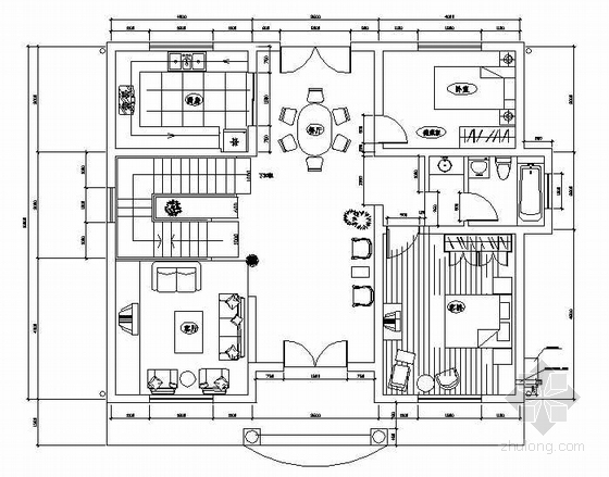 农村小别墅CAD设计图资料下载-农村小别墅电气设计图