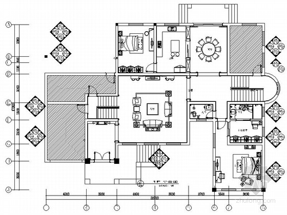 欧式别墅装修CAD资料下载-[湖南]精品奢华欧式双层别墅CAD设计装修图（含效果）