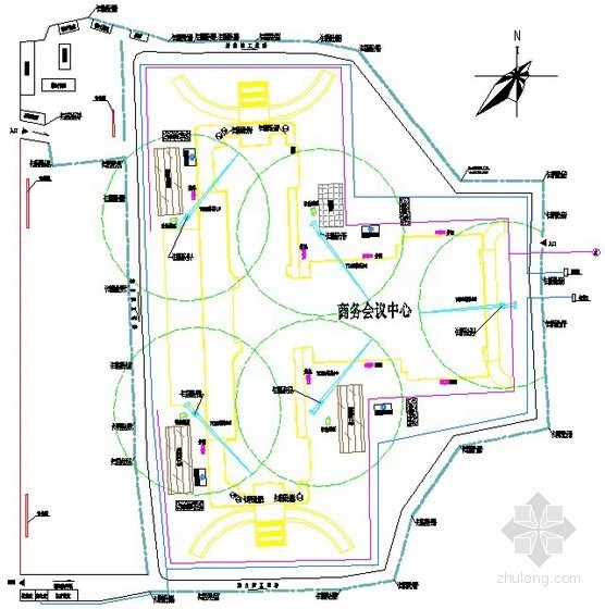 商务楼工程横道图资料下载-[云南]框架结构商务楼施工组织设计（总平面布置图）