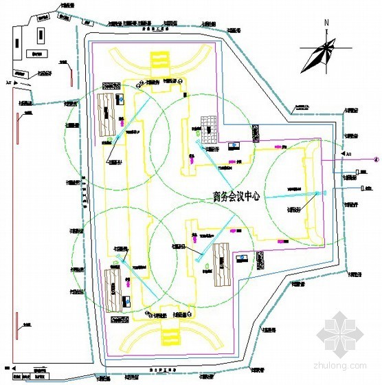 生产办公施工总平面布置资料下载-[云南]框架结构商务楼施工组织设计（总平面布置图）