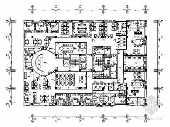 六层办公楼效果图模型资料下载-[天津]超全面综合性金融科技公司现代办公楼室内装修施工图（含室内外效果图）