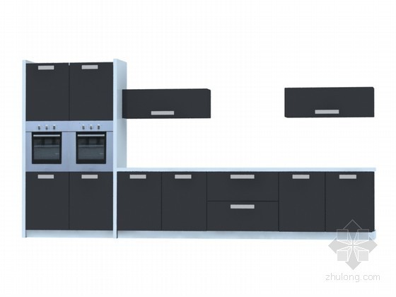 整体橱柜3D模型下载
