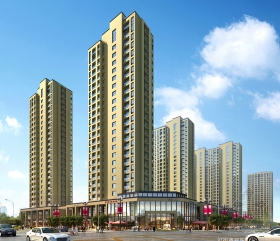 [浙江]现代风格高层住宅区规划设计方案文本-现代风格高层住宅区规划效果图